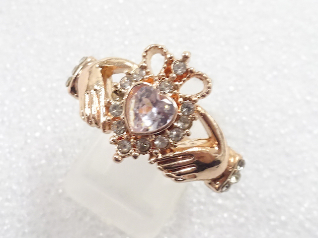 JAPANESE KIMONO / ANTIQUE CRYSTAL RING (SIZE 23)